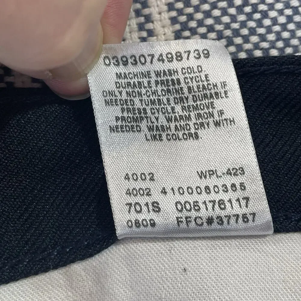 Levi's 517 Bootcut Pants Mens 42x30 Navy Vintage Polyester Western Dress Pants